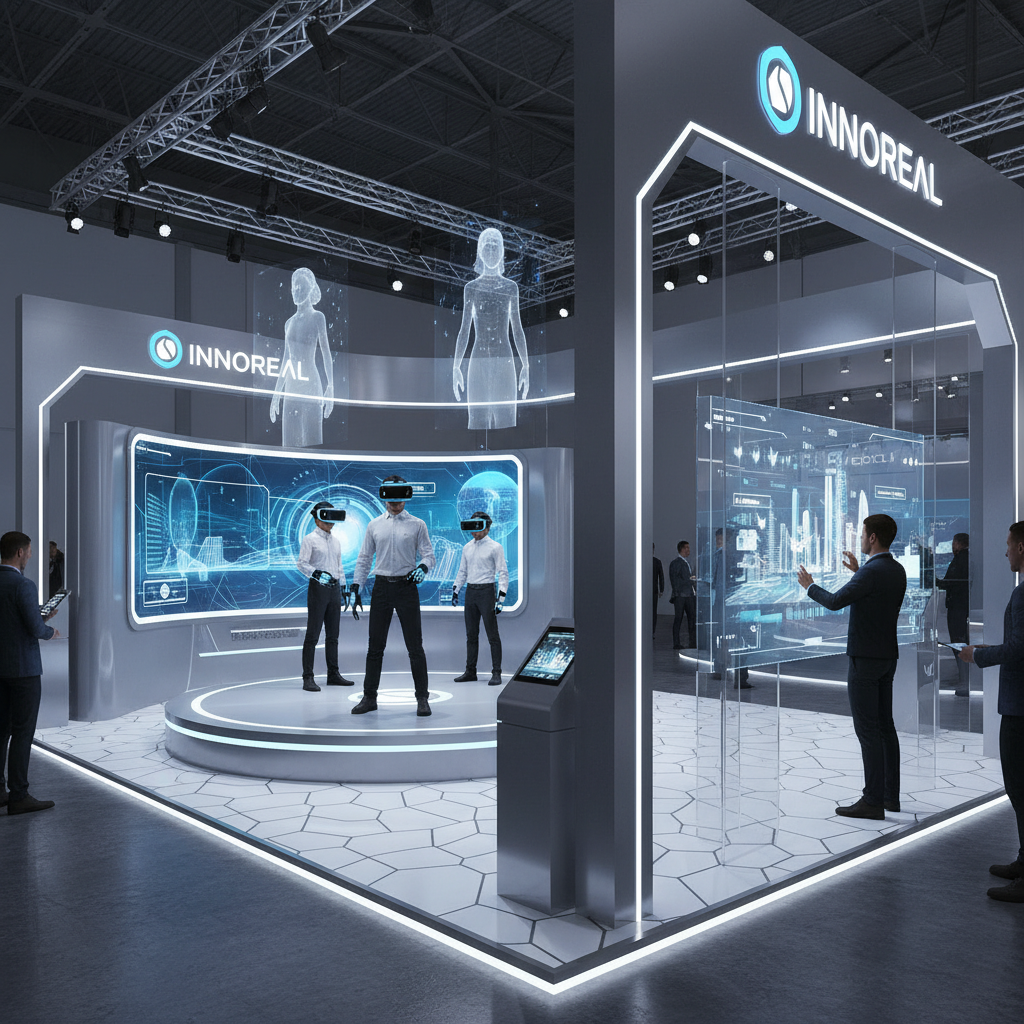 Bir fuar standında VR(Virtual Reality) ve AR(Augmented Reality) teknolojileri kullanılmış, ziyaretçilere interaktif ve unutulmaz bir deneyim sunmak. Teknolojik cihazları, modern ve şık bir stand tasarımı içinde birleştiren bu örnek, fuar standı inovasyonunun potansiyelini göstermektedir.