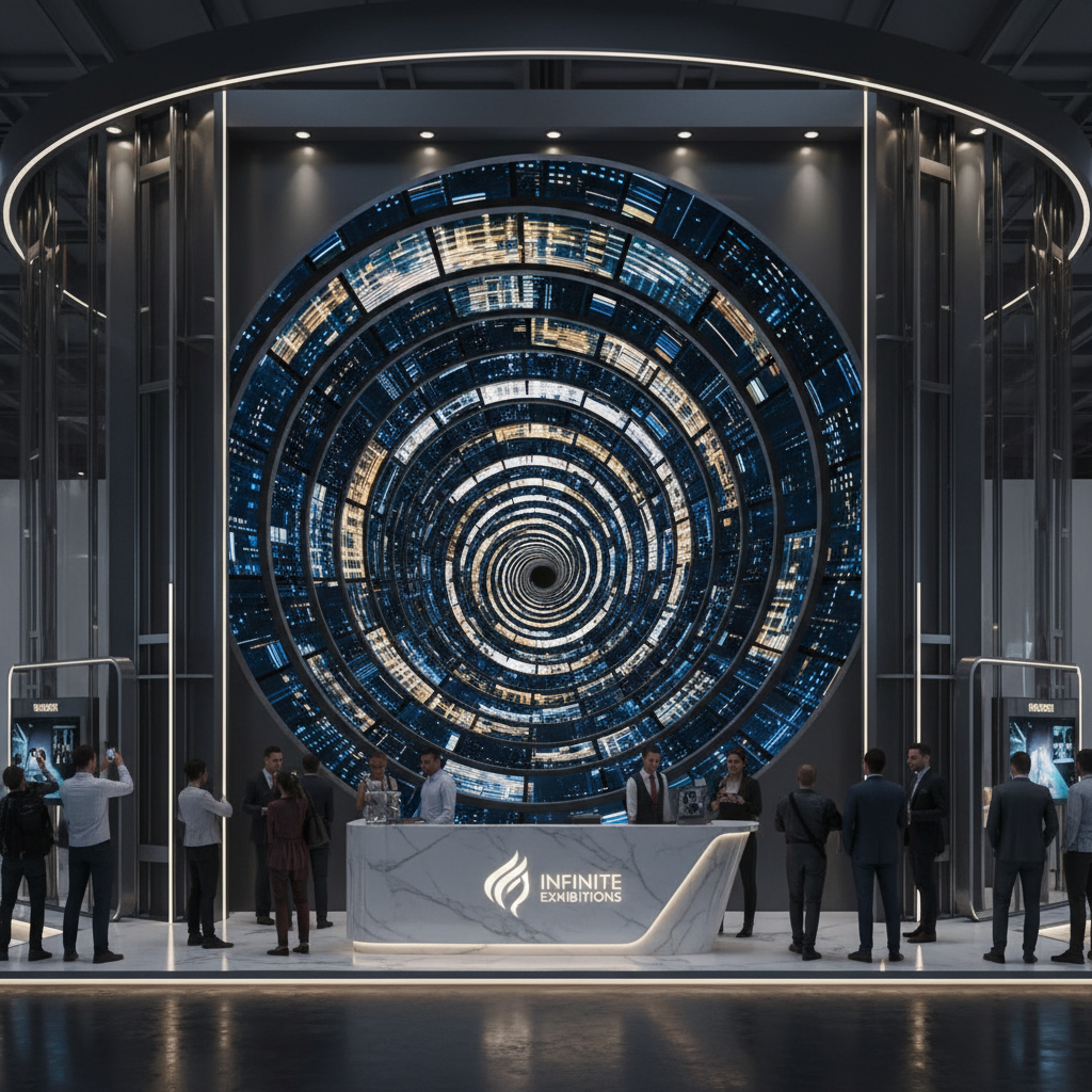 Nitelikli ve zarif bir premium stand tasarımı, çarpıcı bir görsel yanılsama kullanarak rakiplerinden ayrılıyor ve ziyaretçilerin dikkatini çekiyor